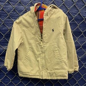 Polo by Ralph Lauren Kids Beige Hooded Jacket reversible